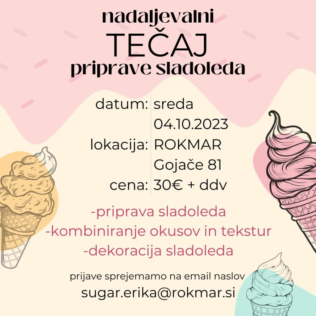 Nadaljevalni tečaj priprave sladoleda