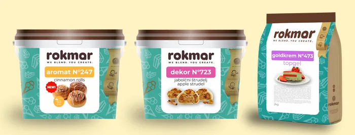 Aromat cinnamon rolls, dekor jabolčni štrudelj, topgel